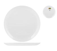H&H 6805427 Piatto Piano Premier Vetro Opale, Bianco, 27 cm