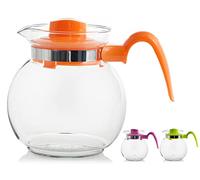 PENGO S.P.A. 593466 Teiera Maya con Manico E Coperchio in Plastica, Borosilicato, Multicolore, 1.5 Lt, Glass