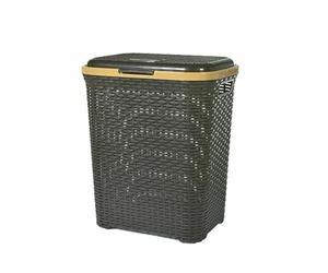 H&H 7068312 Portabiancheria Plyrattan, Marrone, 55 Lt