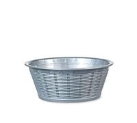 H&H 7085000 Cestino Tondo, Polipropilene, Argento, 19.5 cm