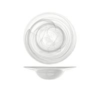 H&H 7627426 Piatto Pasta Alabastro, Vetro, Bianco, 26 cm