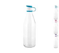 Bottiglia in vetro trasparente 1,0 tappo colorato