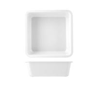 H&h vaschetta con bordo in melamina 25x25x8