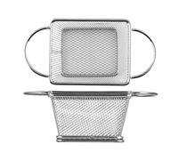 H&H 8007610 Cestino Fritto, Acciaio/Inox 18/8, 2 Manici, 8 x 10 x 6.5 cm