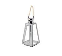 H&H 8406826 Lanterna Inox, Manico Cotone/Titanio, cm 13 x 13 x 26