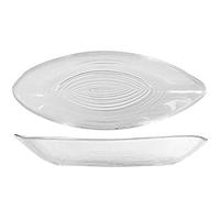 H&H Confezione 6 Piatti Ovale Circle Vetro, Trasparente, Cm 24x9,5 - vetro 7646424