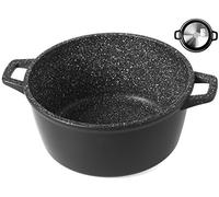H&H Casseruola Alta Pietra, in Alluminio Antiaderente, 24cm - 884724