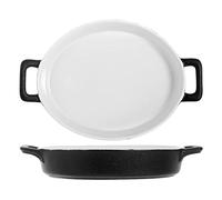 Pirofila 2 Manici in stoneware/gres Ovale 19x24xh4,5 521 H&H