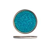 Piatto Frutta Teide In Stoneware Colore Azzurro Cm 21