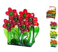 H&H 9083100 Porta Tovaglioli Flores, Multicolore