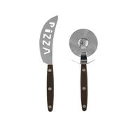 H&H 9609000 Coltello e Rotella Taglia Pizza, Acciaio/Inox/Polipropilene, Nero, 2 Pezzi