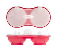 H&H 9730200 Cuociuova 2 Posti Per Microonde Eggcellent, Polipropilene, Rosso, cm 22.5 x 11 x 8 H