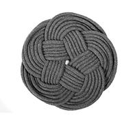 H&H 9976027 Sottopentola Decoro Fiore, Cotone, Grigio, 27 cm