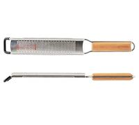 GRATTUGIA FINO LUNGA IN ACCIAIO INOX MANICO LEGNO