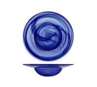 H&H Alabastro Set 6 Piatti Pasta, Blu, 26 cm