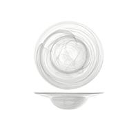 H+H Set 6 piatti pasta Alabastro Vetro Bianco 23,5 cm