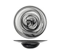 Set 4 piatti marca H&H per pasta nero modello alabastro vetro da Cm 29