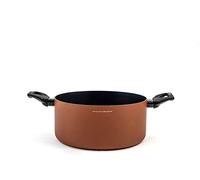 H&H Alessandro Borghese Paprika Casseruola 2 Manici in Alluminio Antiaderente, 24cm
