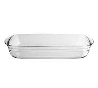 H&H Alessandro Borghese Tegame in Vetro Borosilicato, Rettangolare, 35x22cm