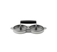 H&h presshamburger doppio, in alluminio, 12 cm, alessandro borghese