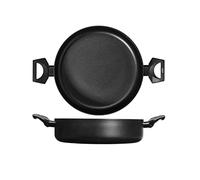 H&H All Blacks Tegame in Alluminio con rivestimento Antiaderente Pfluon, 28cm, Rivestimento interno a nido d'ape, Induzione