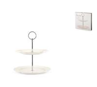 H&H Alzata 2 piani con manico, diametro 19 cm e 21 cm