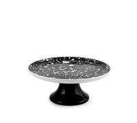 H&H Alzata con piede Drip in stoneware decorato cm. 26