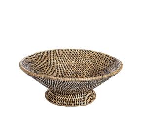 H&H Alzata con piede in rattan tondo cm 38x14h