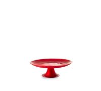 H&H Alzata con piede Silk in vetro effetto seta rosso cm. 21