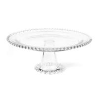 H&H Alzata in Vetro Collier - Diametro 30,5 cm - Alzata Trasparente Elegante per Torte, Dolci e Frutta - Design Raffinato per Tavola e Buffet