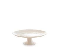 H&H Alzata in Vetro Effetto Seta Perla - Elegante Decorazione per Tavolo, Ø 28 cm, Design Raffinato