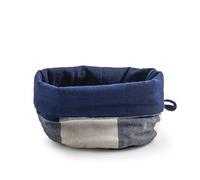 H&H-Anderson, cestino pane, in tessuto, a quadri, bianco e blu, 16 cm
