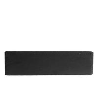 H&H Ardesia Set 6 Piatti Rettangolari, Nero, 47x10x0.5 cm