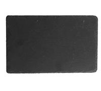 H+H Piatto rettangolare in ardesia 45x30x0,5 cm Nero