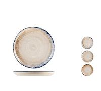 H&H Artisanal Piatto Pane in Stoneware, Colori Assortiti, 14cm, Qualità Artigianale