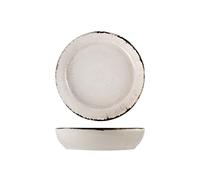 H&H set 12 piatti fondi Artisanal in stoneware grigio cm 20