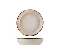 H&H, Artisanal, Set 12 Piatti Fondi, in Stoneware, Marrone, cm 20