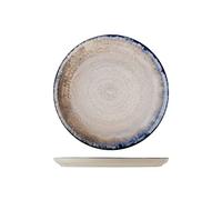H&H set 12 piatti piani Artisanal in stoneware blu cm 27