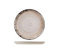 H&H, Artisanal, Set 12 Piatti Piani, in Stoneware, Grigio, cm 27