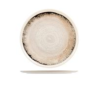 H&H set 6 piatti tondi-da portata-pizza in stoneware grigio cm 32