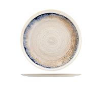 H&H set 6 piatti tondi-da portata-pizza in stoneware blu cm 32