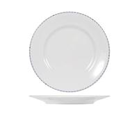 H&H Set 6 Piatti Piani Astrid Tavola Piano Porcellana, Bianco, Cm 26 - bianco porcellana 2602201