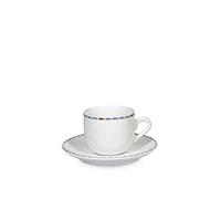 H&h set 6 tazze caff astrid in porcellana con piatto cc100