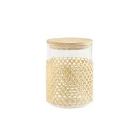 H&h barattolo in vetro borosilicato e paglia cc1150