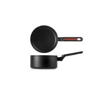 H&H Casseruola 1 Manico Antiaderente Voyage 16 cm - Rivestimento Pfluon, Design Elegante, Adatta per Induzione, Firmata Bruno Barbieri