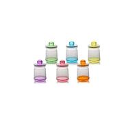 Cosmoplast Barattolo per alimenti 6x10 cm 125 cc in plastica trasparente colori assortiti - 30
