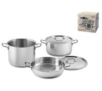 H&H Batteria di pentole 5 pezzi Genesis in acciaio inox 18/10