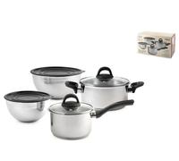 H&H Batteria di pentole 8 pezzi Avant in acciaio inox 18/10