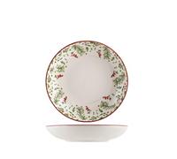 H&h set 6 piatti fondi natalizi berry cm 20