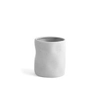 H&H Bicchiere Bagno in Ceramica Effetto Martellato Colore Grigio 10cm
